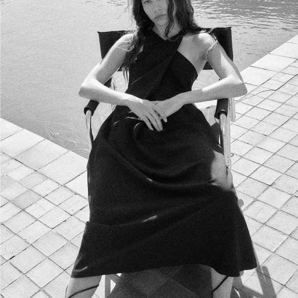 Zara Dresses & Skirts - Zara Black Halter Maxi Sundress